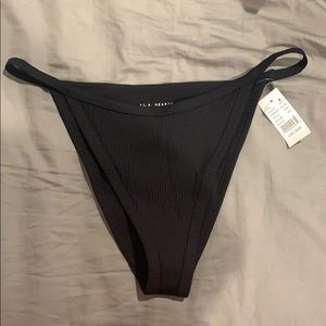PACSUN LA HEARTS BLACK BIKINI BOTTOM NWT